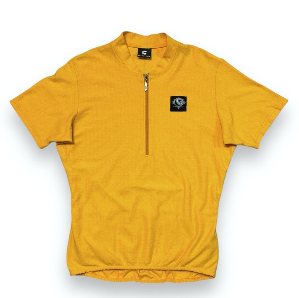 CANNONDALE Yellow Half-Zip Cycling Jersey VINTAGE